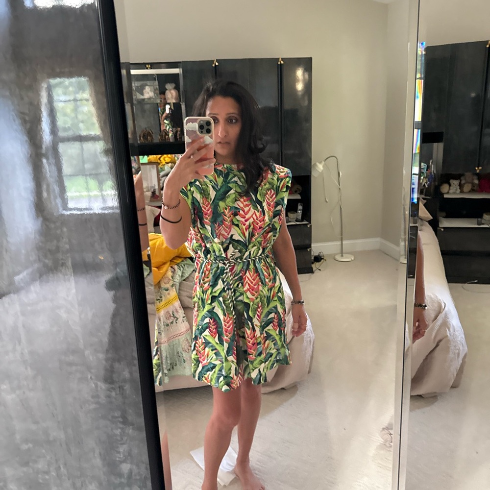 FARM Rio Vibrant Leaf Print Mini Dress - Picture 4 of 4